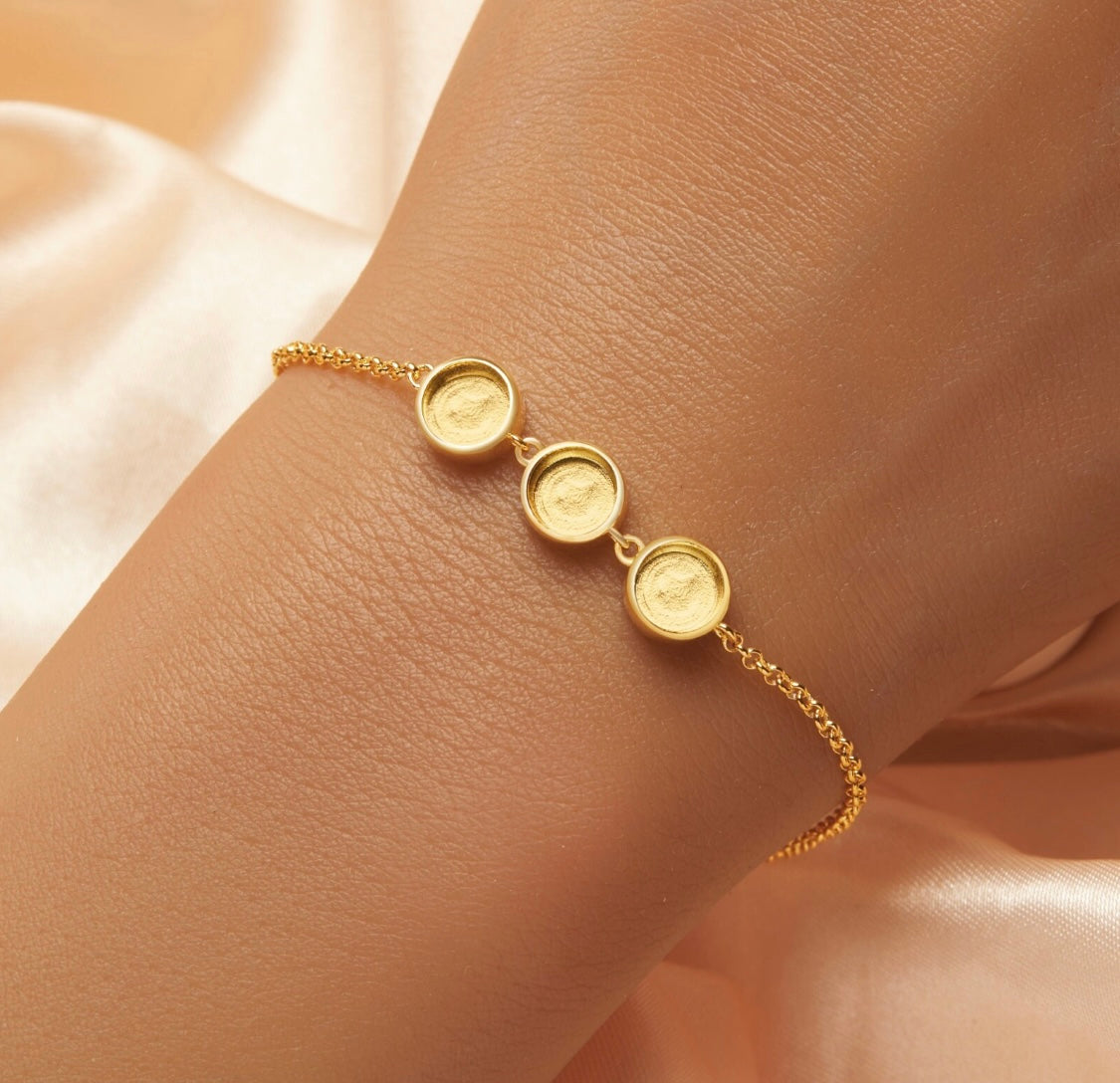 Bracelet Dot - plaqué argent, or et rose