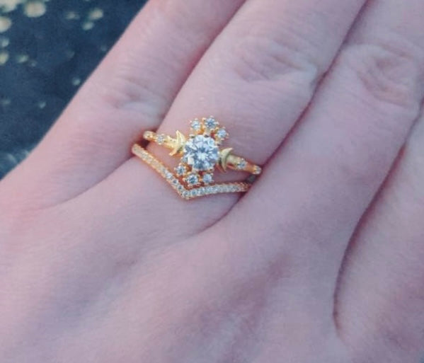 Bague double yasmin - argent - plaqué or - plaqué rose
