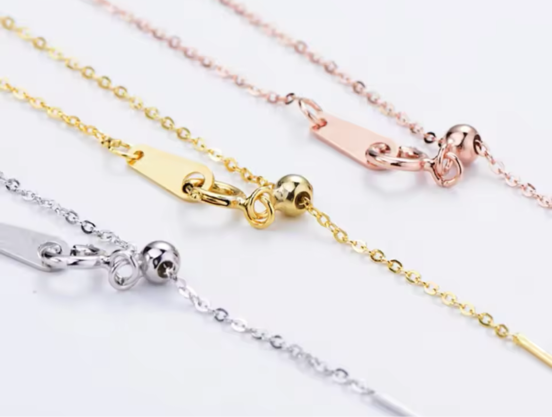 Geburtsstein-Zirkona-Halskette und Armband, Silber – Gold