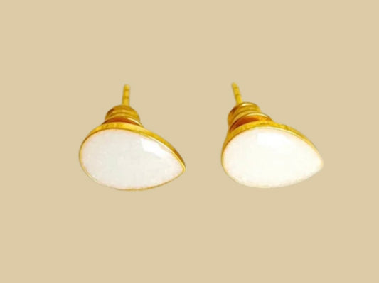 Boucles d'oreilles goutte de lait maternel - plaqué or - argent, plaqué or et plaqué rose