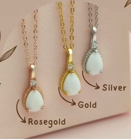 Zirkonia drop hanger - zilver - gold plated - Rosé plated