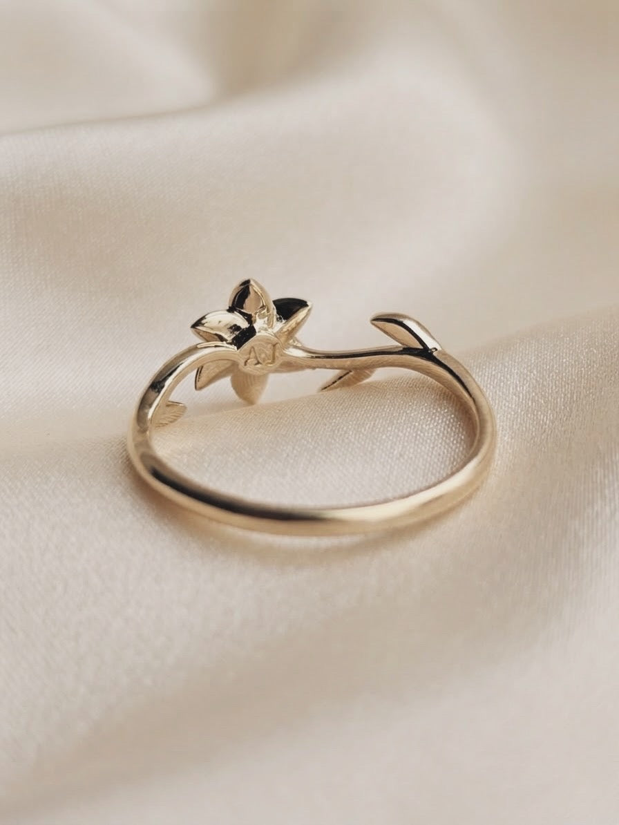 Moedermelk ring de birthflower - 14 karaat goud