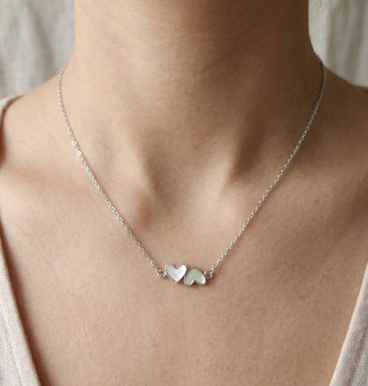 Ketting twin love - zilver