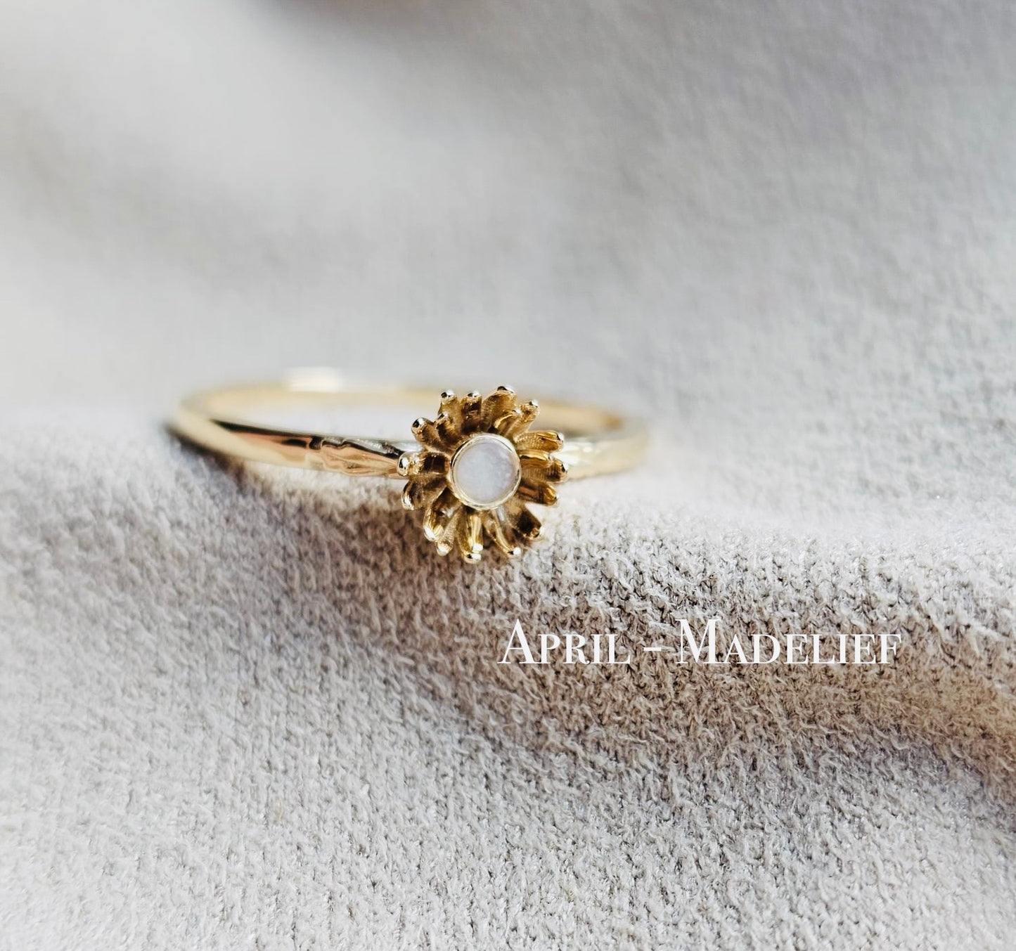 Moedermelk ring de birthflower - 14 karaat goud