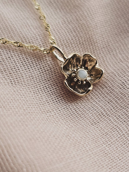 Moedermelk hanger de birthflower - 14 karaat goud