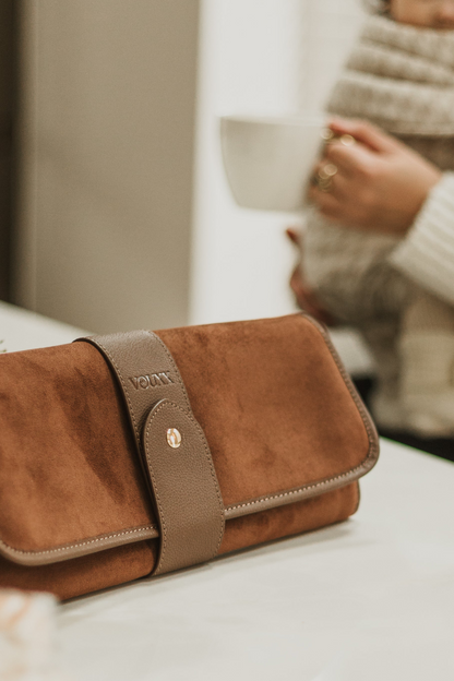 VOUXX Tote luiertas Maya suede brown (complete set)