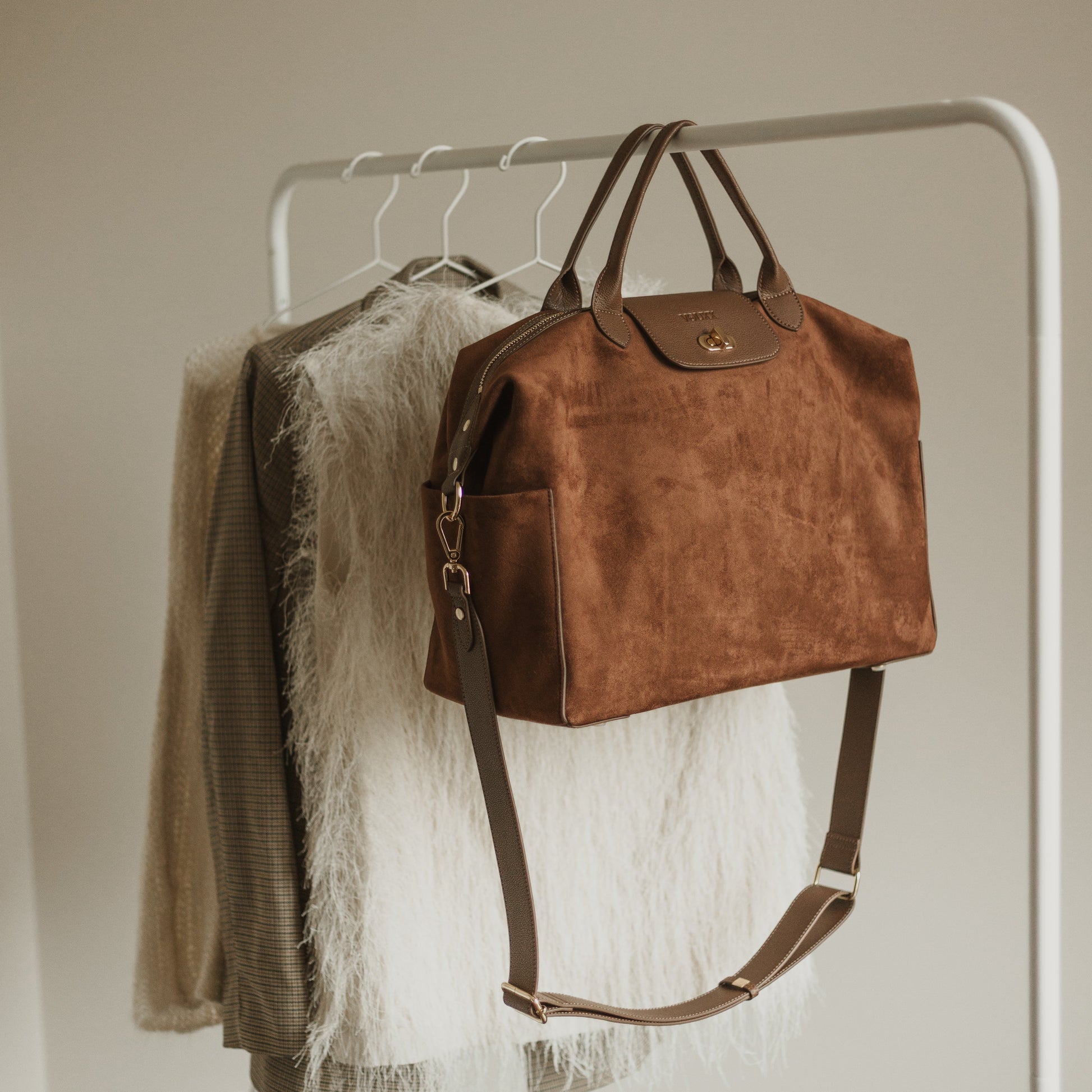 VOUXX Tote luiertas Maya suede brown (complete set)