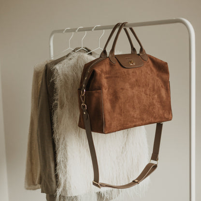 VOUXX Tote luiertas Maya suede brown (complete set)