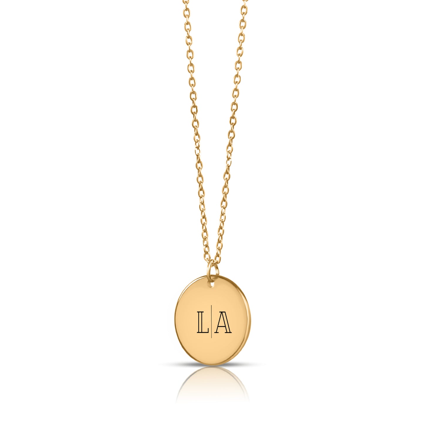 collier lettre initiales gravure-argent-or rose-or