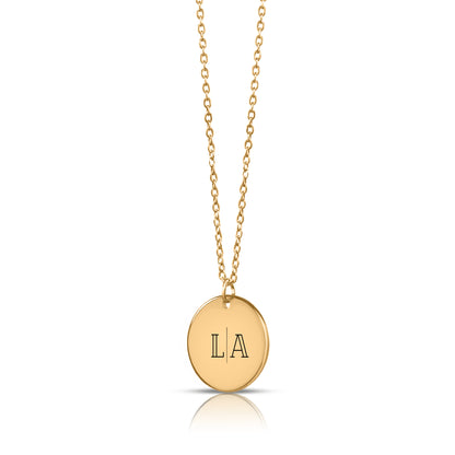 collier lettre initiales gravure-argent-or rose-or