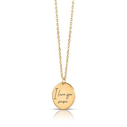 Envie seu texto escrito ou desenho para este colar de moedas personalizado - prata - ouro rosa - ouro