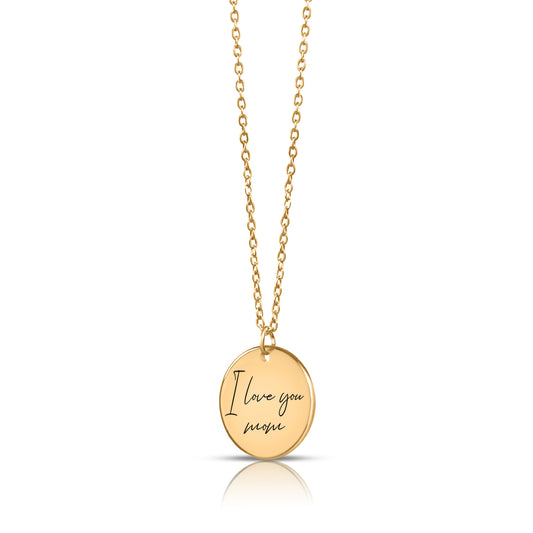Envie seu texto escrito ou desenho para este colar de moedas personalizado - prata - ouro rosa - ouro