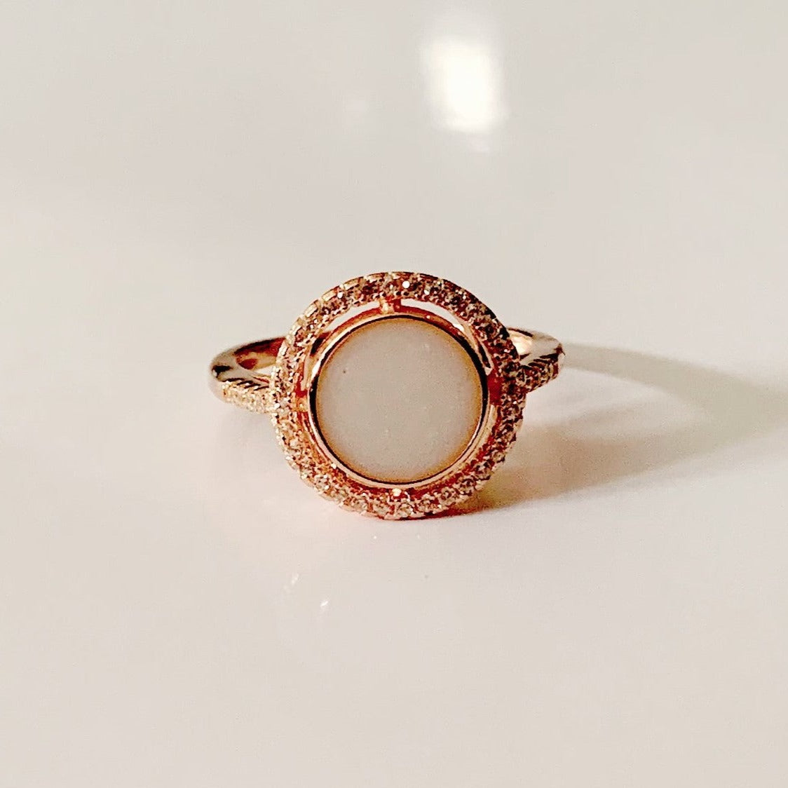 L'anneau de lait maternel Halo - plaqué or - plaqué rose, argent