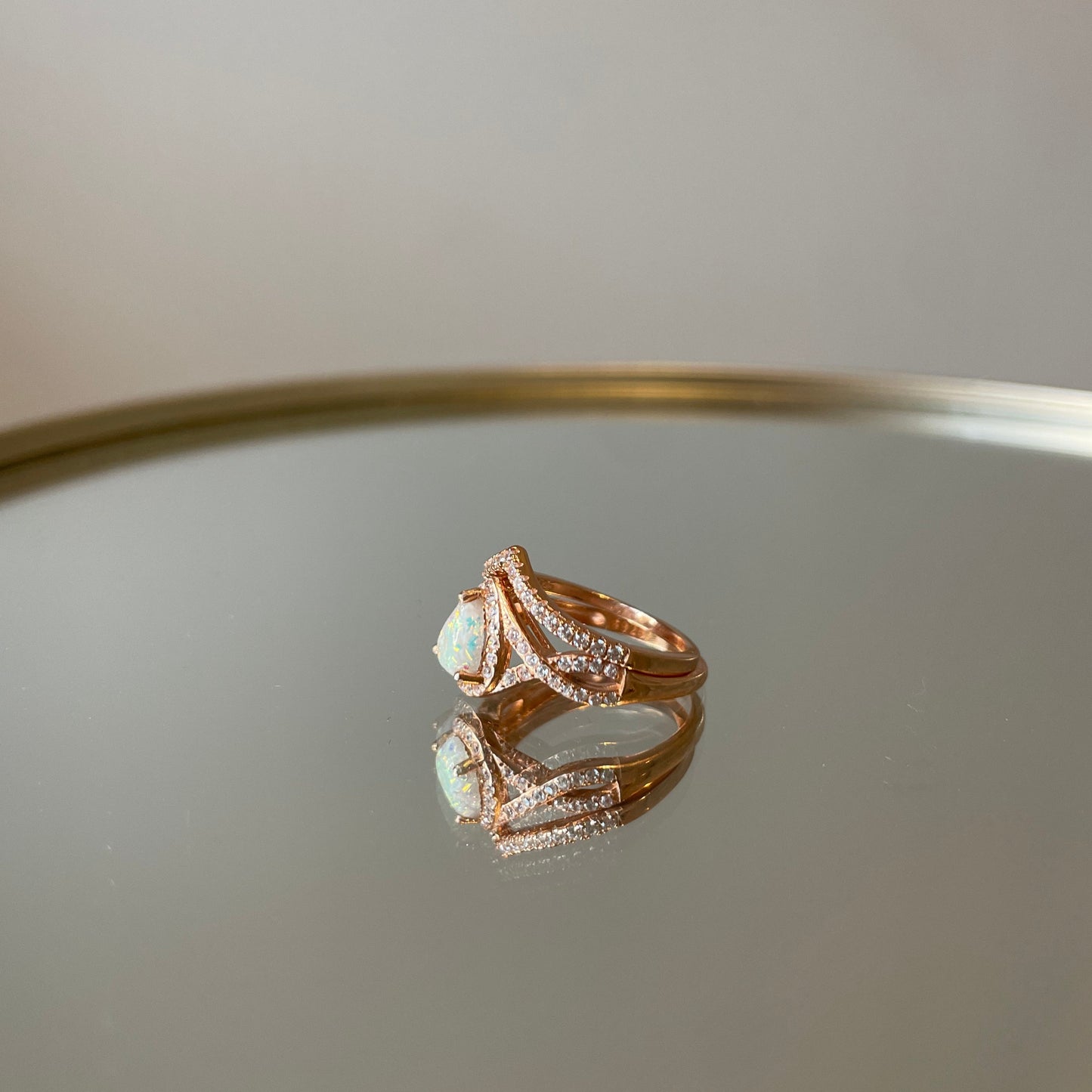 L'anneau de lait maternel Infinity Stack - argent, plaqué rose