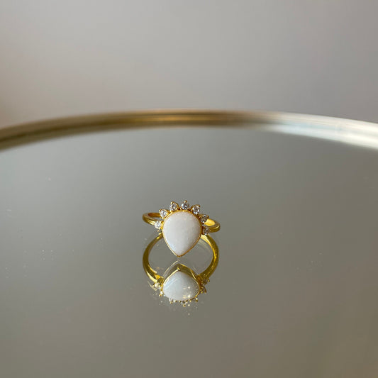 La bague salutation au soleil - argent, plaqué or, plaqué rose