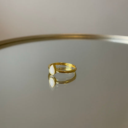 Anello per latte materno Odette in oro (14 carati).